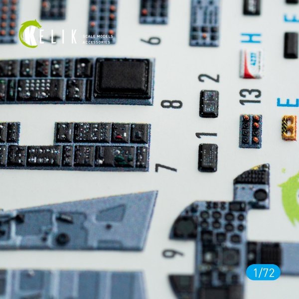 Kelik K72071 F-15J Eagle  interior  3D decals for PLATZ kit (1/72)