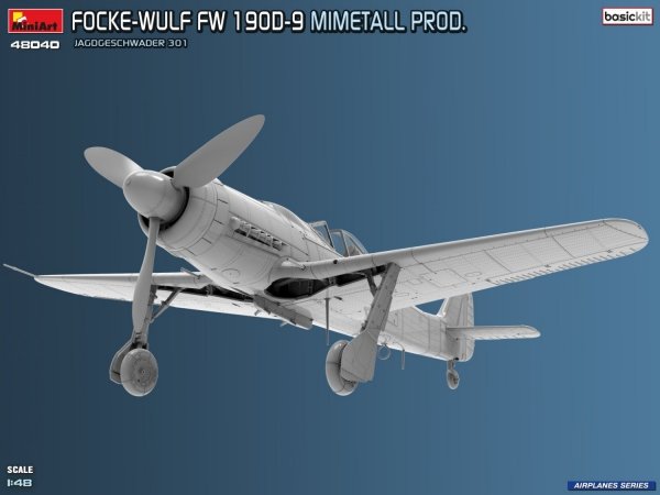 MiniArt 48040 FOCKE-WULF FW 190D-9. MIMETALL PROD. JAGDGESCHWADER 301. BASIC KIT 1/48