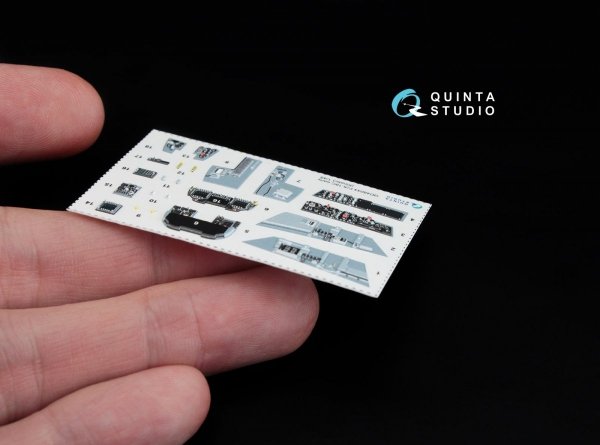 Quinta Studio QD48044 F/A-18C (early) 3D-Printed &amp; coloured Interior on decal paper (for Kinetic) 1/48