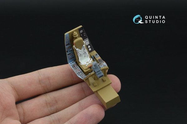 Quinta Studio QD+48639 Ka-50 (blue-grey panels) 3D-Printed &amp; coloured Interior on decal paper (Italeri) (with 3D-printed resin parts) 1/48