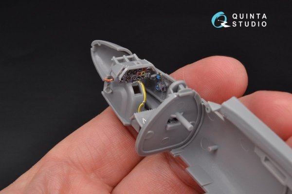 Quinta Studio QD48106 He-162 3D-Printed &amp; coloured Interior on decal paper (for Tamiya kit) 1/48