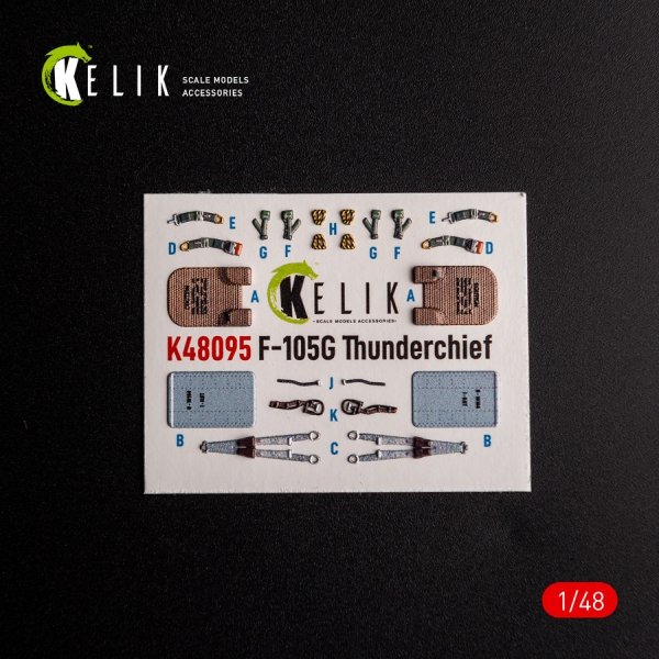 KELIK K48095 F-105G Thunderchief - interior 3D decals for HobbyBoss kit 1/48