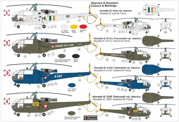 Kovozavody Prostejov KPM0278 Alouette III „Over Europe“ 1/72