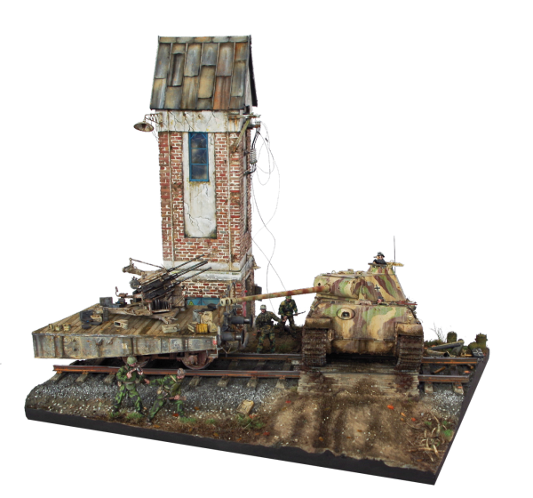 RT-Diorama 35027 Diorama-Base: Railroad Crossing 1/35