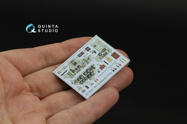 Quinta Studio QD32268 Hs 123A-1 early 3D-Printed &amp; coloured Interior on decal paper (ICM) 1/32