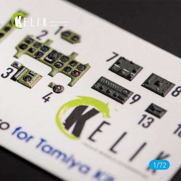 KELIK K72049 A6M3 ZERO - INTERIOR 3D DECALS FOR TAMIYA KIT 1/72