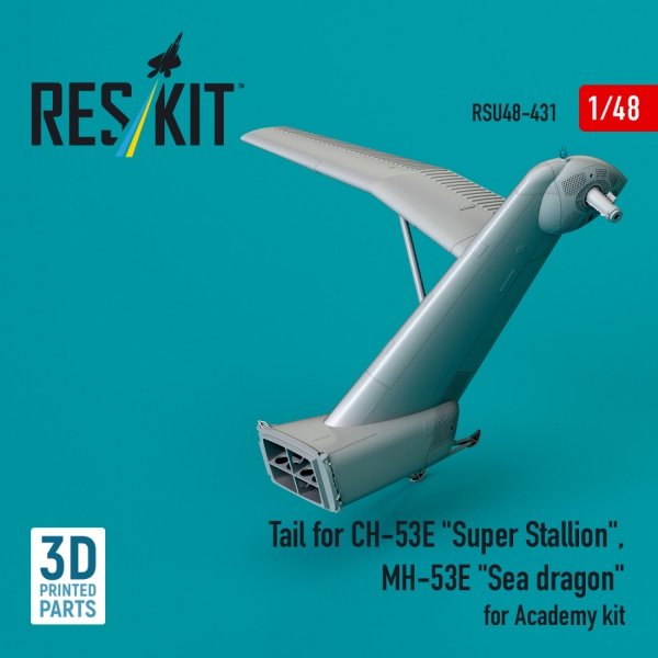 RESKIT RSU48-0431 Tail for CH-53E &quot;Super Stallion&quot;, MH-53E &quot;Sea dragon&quot; for Academy kit (3D printed) 1/48