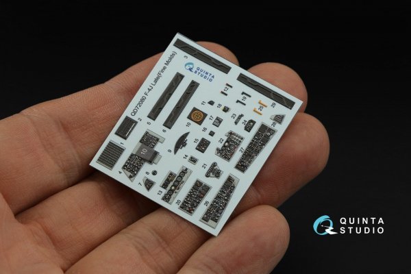 Quinta Studio QD72080 F-4J Late 3D-Printed &amp; coloured Interior on decal paper (Fine Molds) 1/72