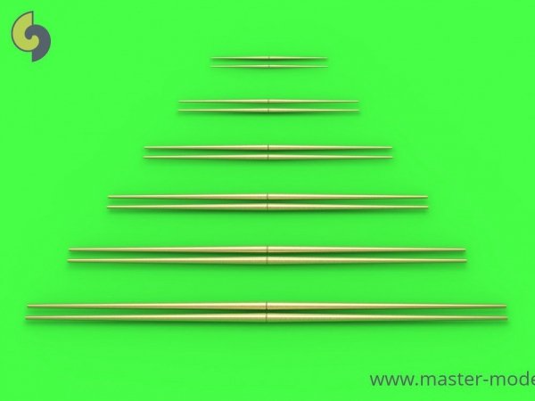 Master SM-700-045 Set of universal yardarms No1 (lengths = 5, 7.5, 10, 12.5, 15, 17.5mm - 2pcs of each) (1:700)