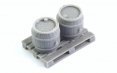 Matho Models 35014 Set of 2 Wooden Barrels and Wooden Pallet 1/35
