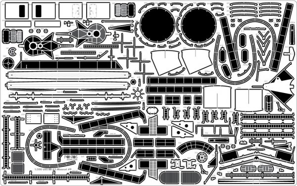 Pontos 23004F1 USS BB-61 Iowa 1944 Detail Up Set (Teak tone stained wooden deck) (1:200)
