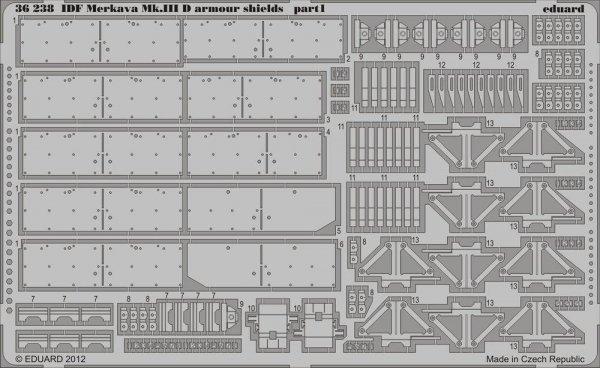 Eduard 36238 IDF Merkava Mk. IIID armour shields 1/35 Hobby Boss