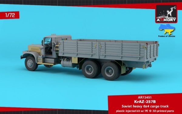 Armory Models 72451 KrAZ-257B Soviet Era Heavy Duty 6x4 cargo truck 1/72
