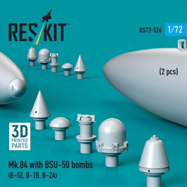 RESKIT RS72-0526 Mk.84 with BSU-50 bombs (2 pcs) (3D Printed) 1/72
