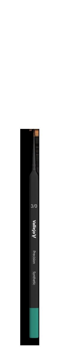 VALLEJO B03030 - Pędzel - Precision - Round Synthetic Brush, Triangular Handle No. 3/0