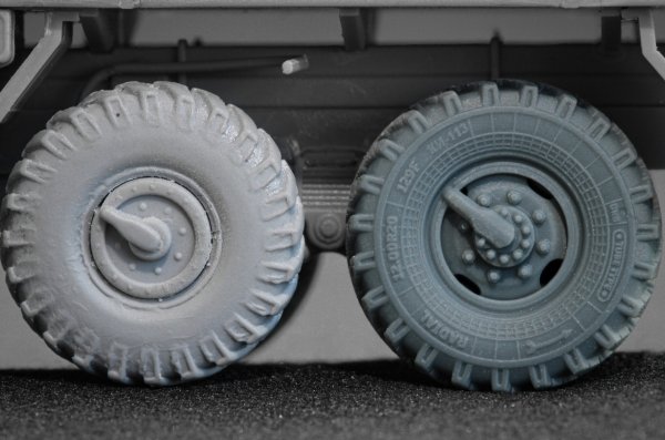 ScaleX WM 72001S ZIL 131 Sagged wheel set (for ICM) 1/72