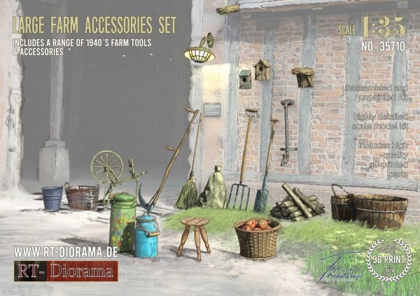 RT-Diorama 35710 Large Farm Accessories Set 1/35