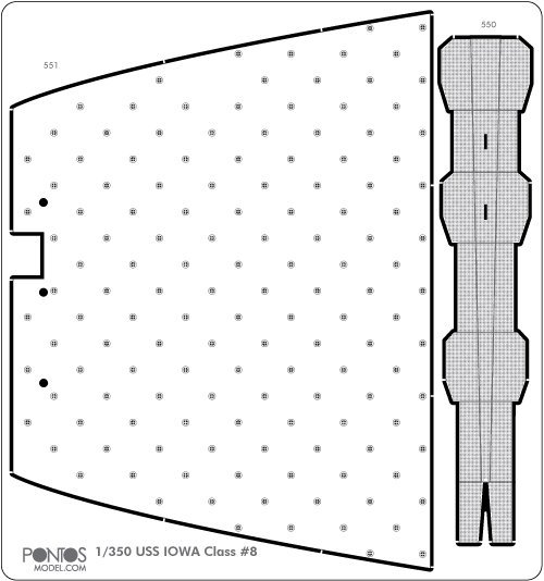 Pontos 35009F1 USS BB-63 Missouri 1991 Detail Up Set (1:350)