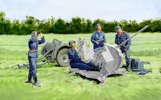 Dragon 6368 2cm Flak Crew w/Sd.Ah.51 1/35