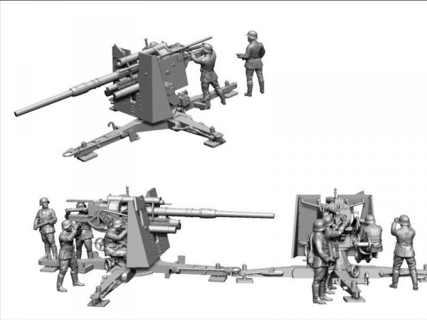 Zvezda 6158 German Heavy Anti-Aicraft Gun FLAK 36/37 (8,8cm) Art of Tactic 1/72