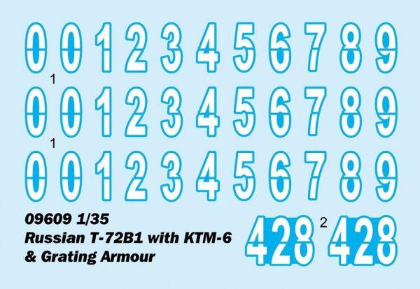 Trumpeter 09609 Russian T-72B1 with KTM-6 &amp; Grating Armour 1/35