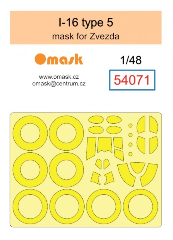 Omask 54071 I-16 type 5 mask (for Zvezda) 1/48