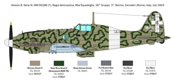 Italeri 2519 Macchi C.205 Veltro 1/32