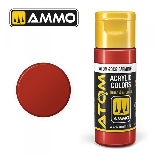 AMMO of Mig Jimenez 20032 ATOM COLOR Carmine 20ml