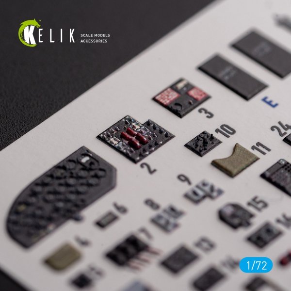 KELIK K72117 B-26 F/G Marauder - interior 3D decals for Hasegawa kit 1/72