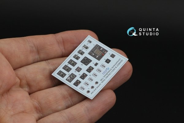 Quinta Studio QD48637 B-24D/B-24J Liberator. Nose, central and rear compartments. 3D-Printed &amp; coloured Interior on decal paper ( HobbyBoss ) 1/48