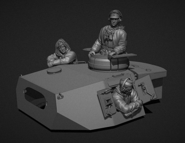 Panzer Art FI35-100 German Winter turret crew (PzIII &amp; PzIV tanks) 1/35