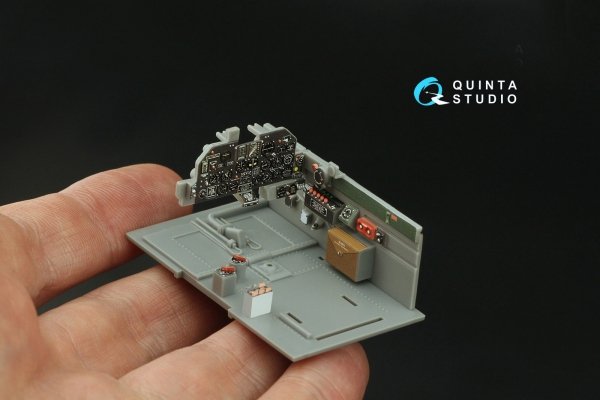 Quinta Studio QD32197 P-47D Thunderbolt Bubbletop Early 3D-Printed coloured Interior on decal paper (Hasegawa) 1/32