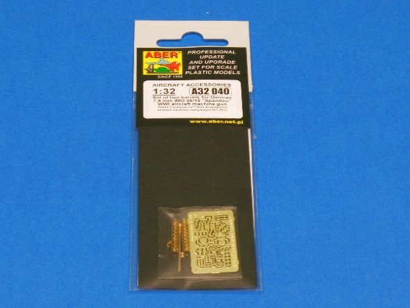 Aber A32040 Set of two barrels for German 7,9 mm lMG 08/15 Spandau WWI aircraft machine gun (1:32)