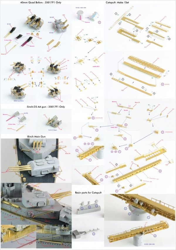 Pontos 35017F1 USS CA-35 Indianapolis 1945 Detail Up Set (1:350)