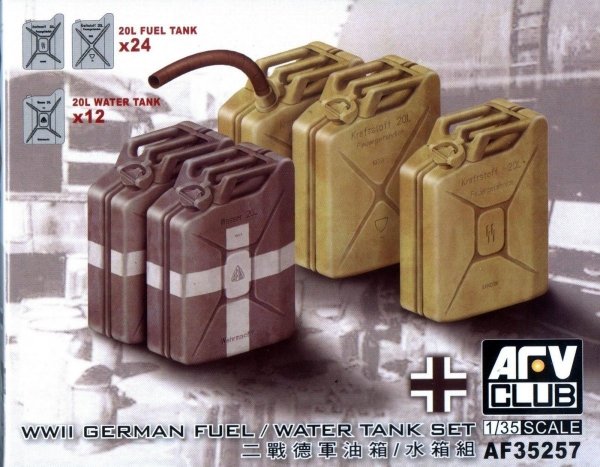 AFV Club 35257 German Fuel/Water Tank Set 1/35