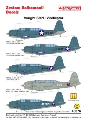 Techmod 48076 - Vought SB2U Vindicator (1:48)