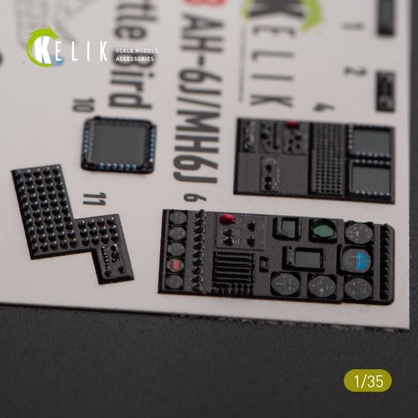 KELIK K35033 AH-6J/MH6J Little Bird interior 3D decals for Zimi models/KittyHawk 1/35