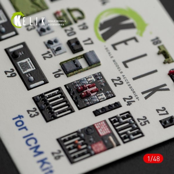 KELIK K48084 B-26B Marauder interior 3D decals for ICM kit 1/48