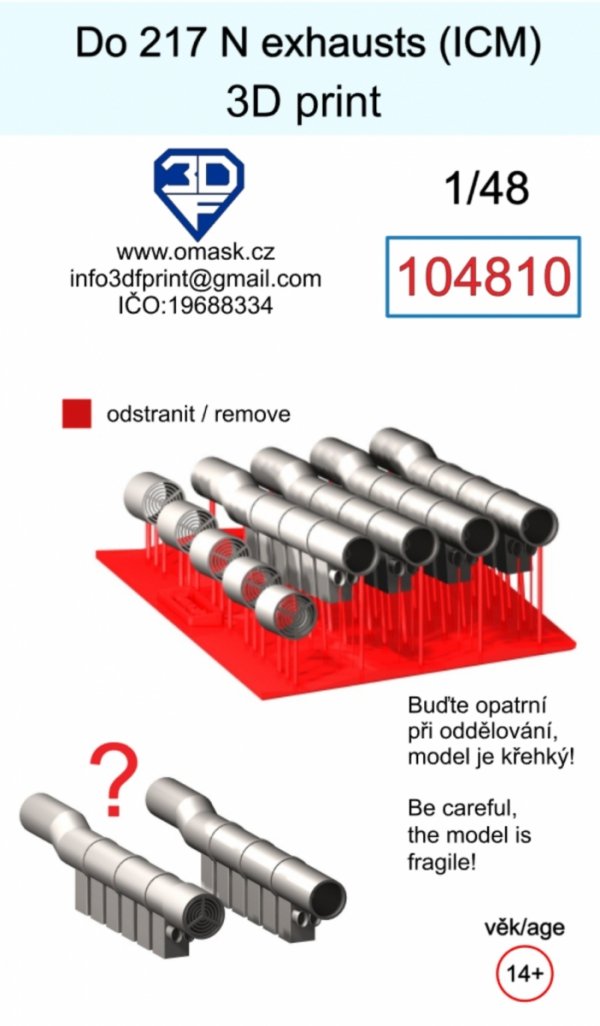 Omask 104810 Do 217 N (ICM) 3D print 1/48