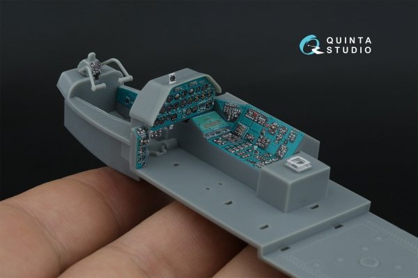 Quinta Studio QDS-48570 Mi-24A 3D-Printed &amp; coloured Interior on decal paper (Trumpeter) (small version) 1/48