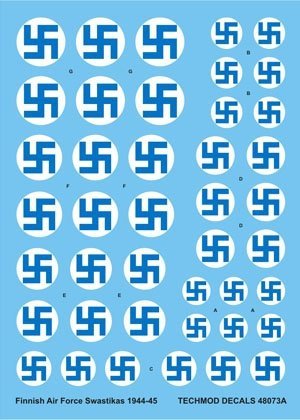 Techmod 48073 - Finnish Air Force Swastikas and Serials 1934-44 (1:48)