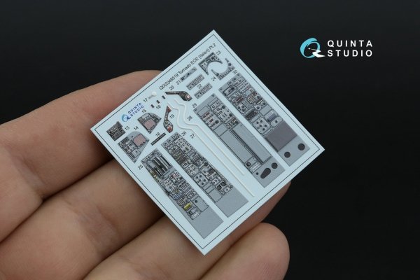 Quinta Studio QD+48519 Tornado ECR 3D-Printed coloured Interior on decal paper (Italeri) (with 3D-printed resin parts) 1/48