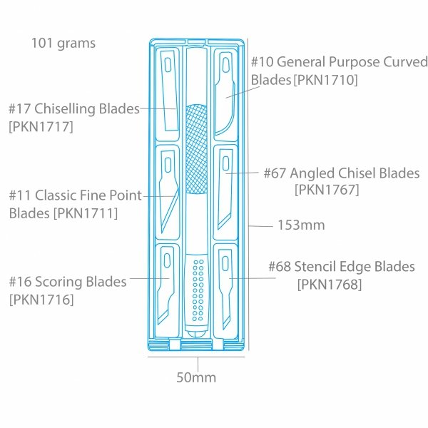 Modelcraft PKN4301-S Soft Grip Craft Knife #1 Set (125mm)
