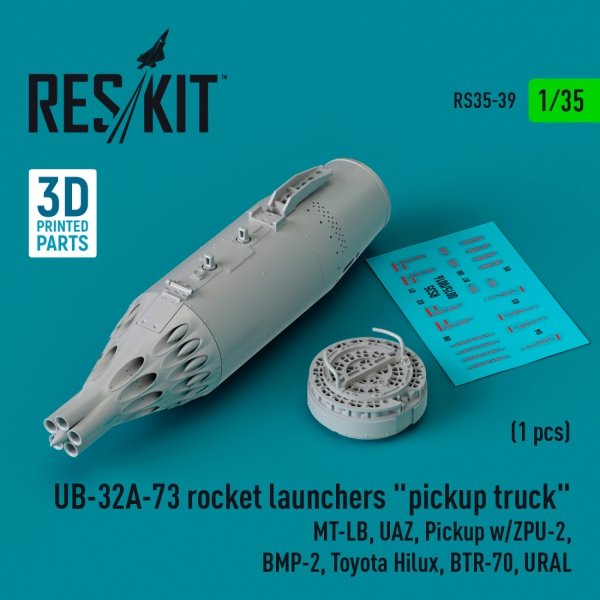 RESKIT RS35-0039 UB-32A-73 rocket launchers &quot;pickup truck&quot; (1 pcs) (3D Printed) 1/35