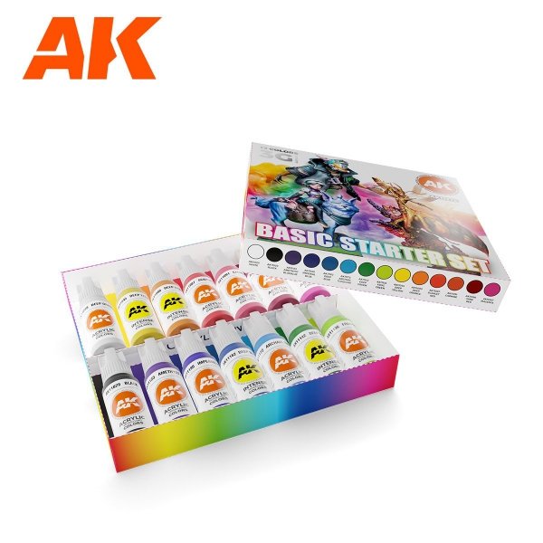 AK Interactive AK11775 BASIC STARTER SET – 14 COLORS SELECTED BY JOSEDAVINCI