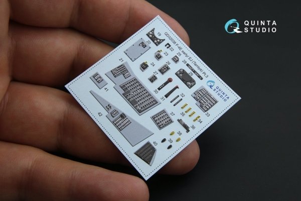 Quinta Studio QD32038 F-4E early/F-4EJ 3D-Printed &amp; coloured Interior on decal paper (for Tamiya kit) 1/32