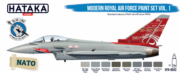 Hataka HTK-BS52 BLUE LINE – Modern Royal Air Force paint set vol. 1 8x17ml