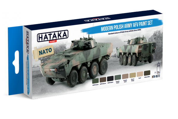 Hataka HTK-BS72 Modern Polish Army AFV paint set (6x17ml)
