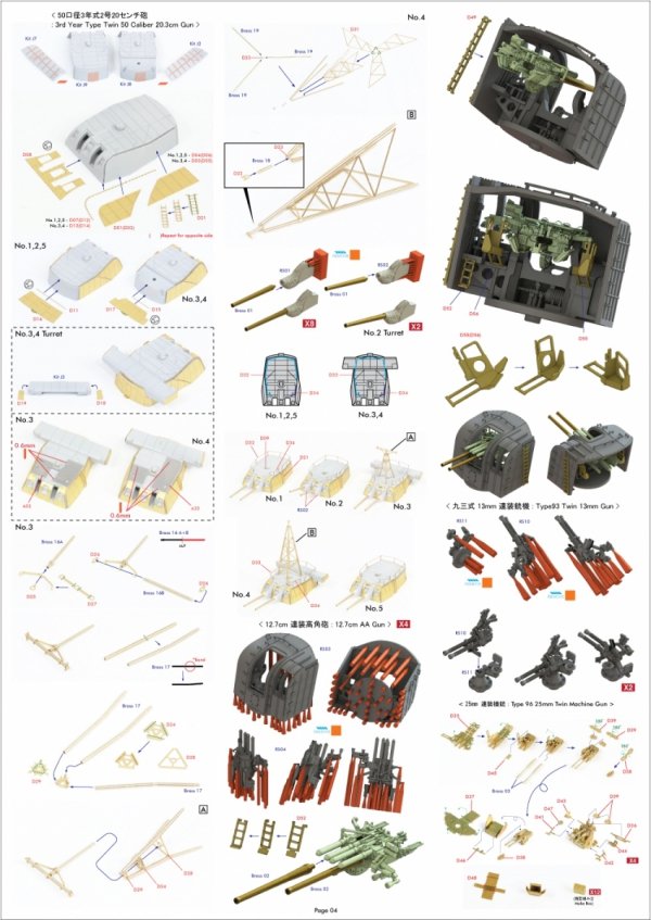 Pontos 37035F1 IJN Heavy Cruiser Mogami 1942 Detail Up Set 1/350