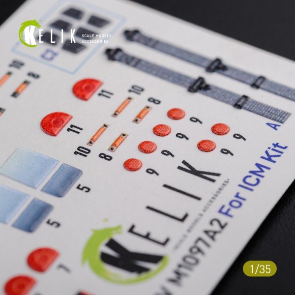 KELIK K35028 HMMWV M1097 3D Decal for ICM kit 1/35